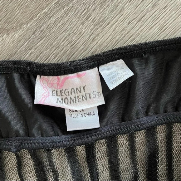 Elegant moments black babydoll lingerie 3X - Picture 4 of 4